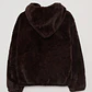 Chaqueta Piel Gorro Mujer Café Familyshop - Miniatura 2