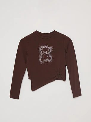 Polera Brillo Lola Café Familyshop