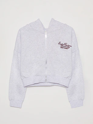 Polerón Bordado Lola Gris Familyshop