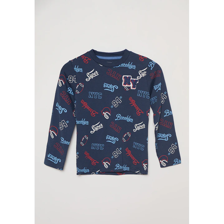 Polera College Niño Azul Familyshop 1