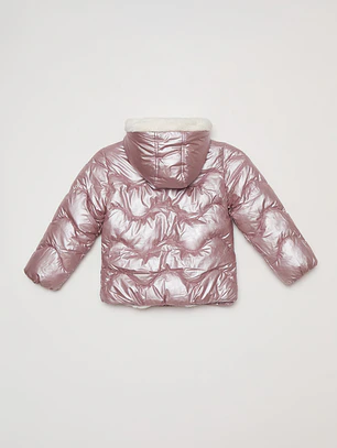 Parka Metalizada Niña Rosado Familyshop