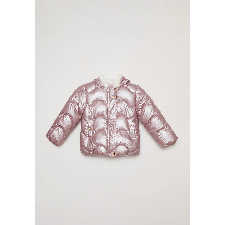 Parka Metalizada Niña Rosado Familyshop 1