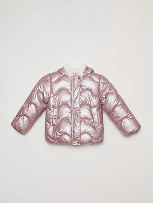 Parka Metalizada Niña Rosado Familyshop