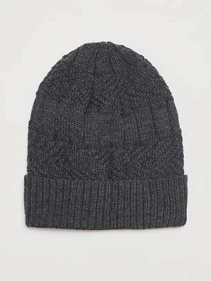 Gorro Forrado Hombre Gris Familyshop