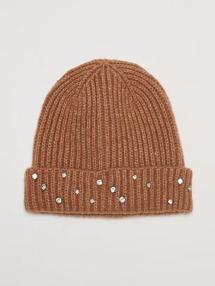 Gorro Brillo Mujer Beige Familyshop