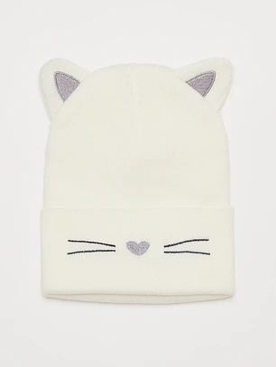 Gorro Gatitos Niña Crudo Familyshop