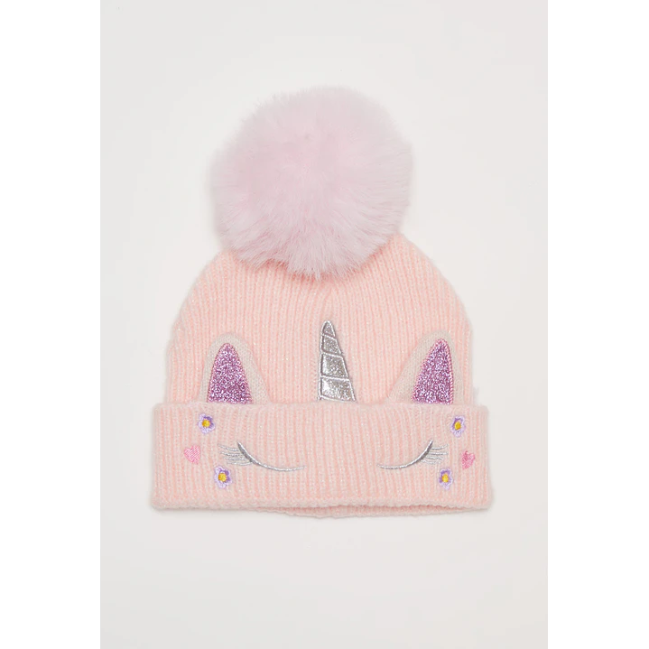 Gorro Unicornio Niña Rosado Familyshop 1