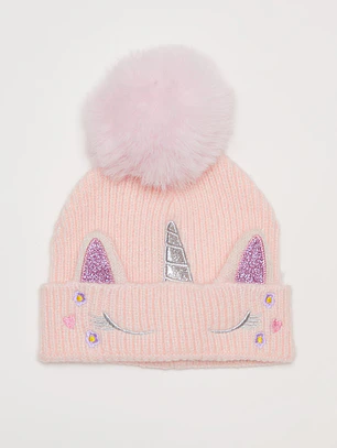Gorro Unicornio Niña Rosado Familyshop