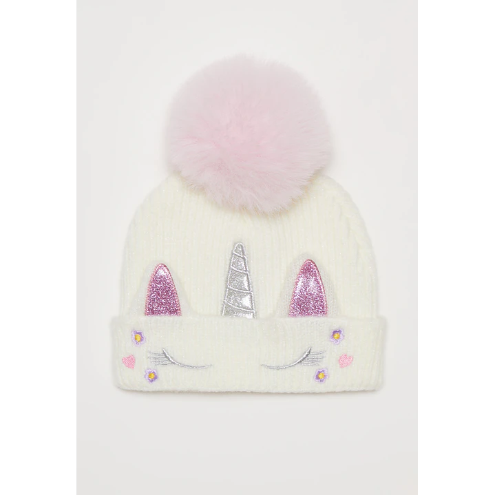 Gorro Unicornio Niña Blanco Familyshop 1