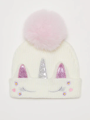 Gorro Unicornio Niña Blanco Familyshop