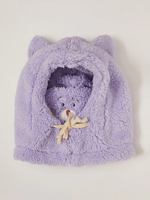 Gorro Pasamontaña Oso Unisex Lila Familyshop