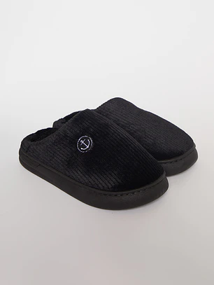 Pantufla Acolchada  Hombre Negro Familyshop