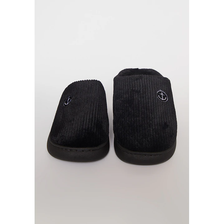 Pantufla Acolchada  Hombre Negro Familyshop 3