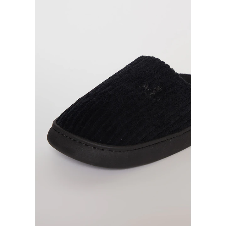 Pantufla Acolchada Lineas  Hombre Negro Familyshop 3