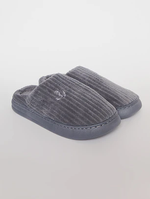Pantufla Acolchada Hombre Gris Familyshop