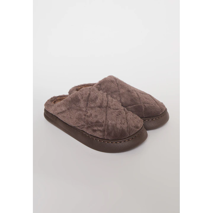 Pantufla Corderito Hombre Cafe Familyshop 1