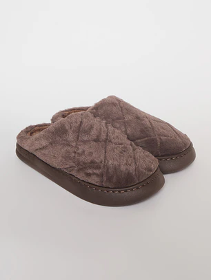 Pantufla Corderito Hombre Cafe Familyshop