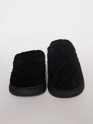 Pantufla Corderito Hombre Negro Familyshop