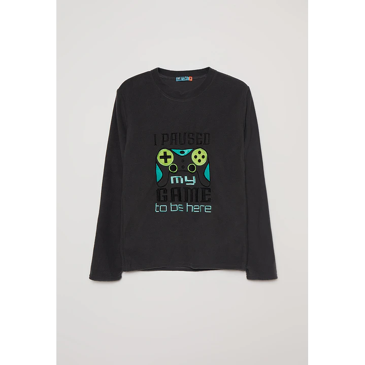Pijama Polar Lolo Gris Familyshop 1