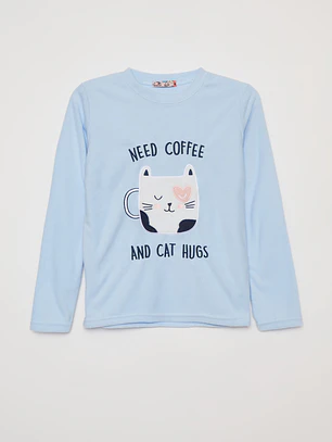 Pijama Polar Lola Azul Familyshop
