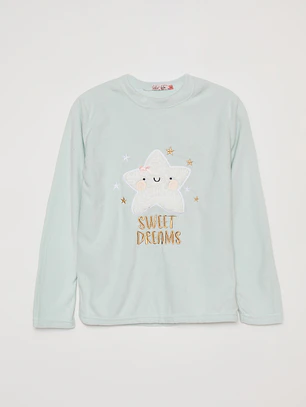Pijama Polar Lola Gris Familyshop