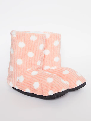 Pantufla Bota Mujer Rosado Familyshop
