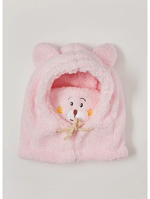 Gorro Pasamontaña Oso Unisex Rosado Familyshop