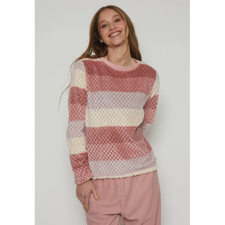 Pijama Waffle Mujer Rojo Familyshop 3
