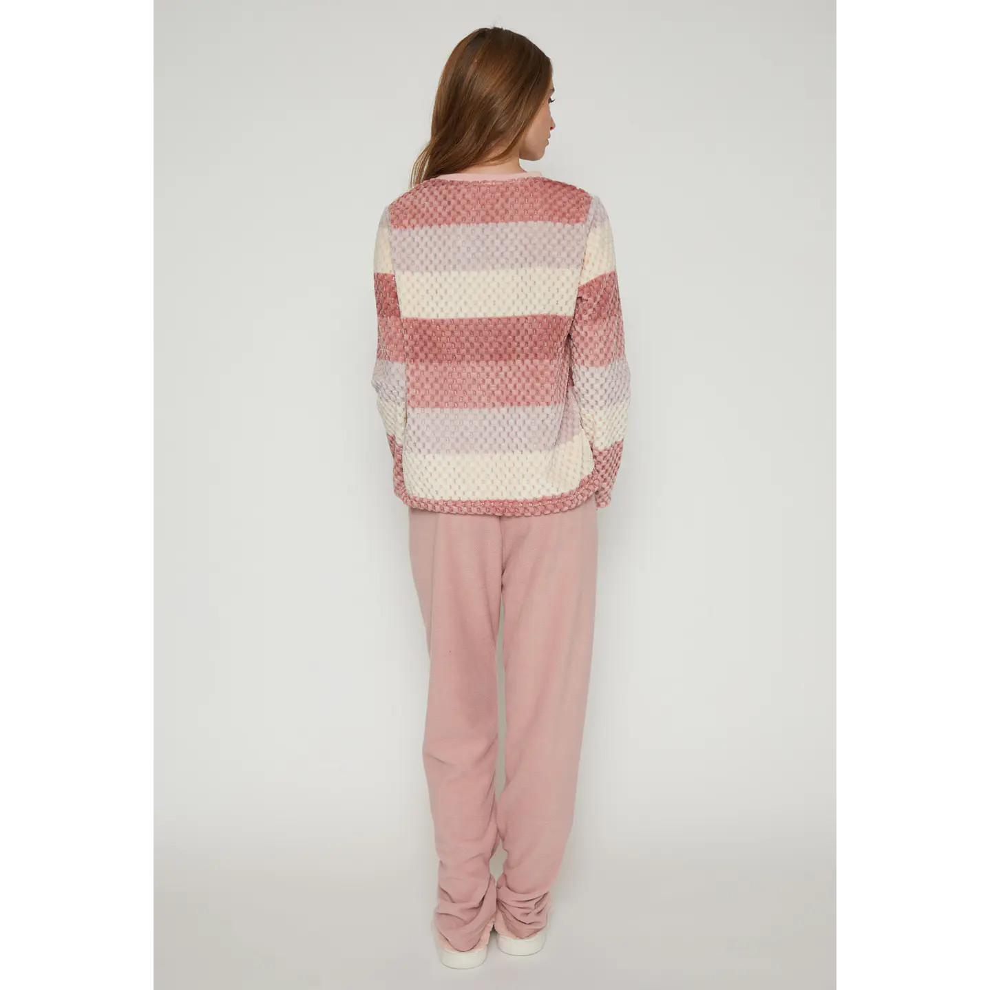 Pijama Waffle Mujer Rojo Familyshop 2