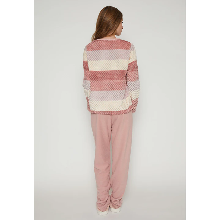 Pijama Waffle Mujer Rojo Familyshop 2