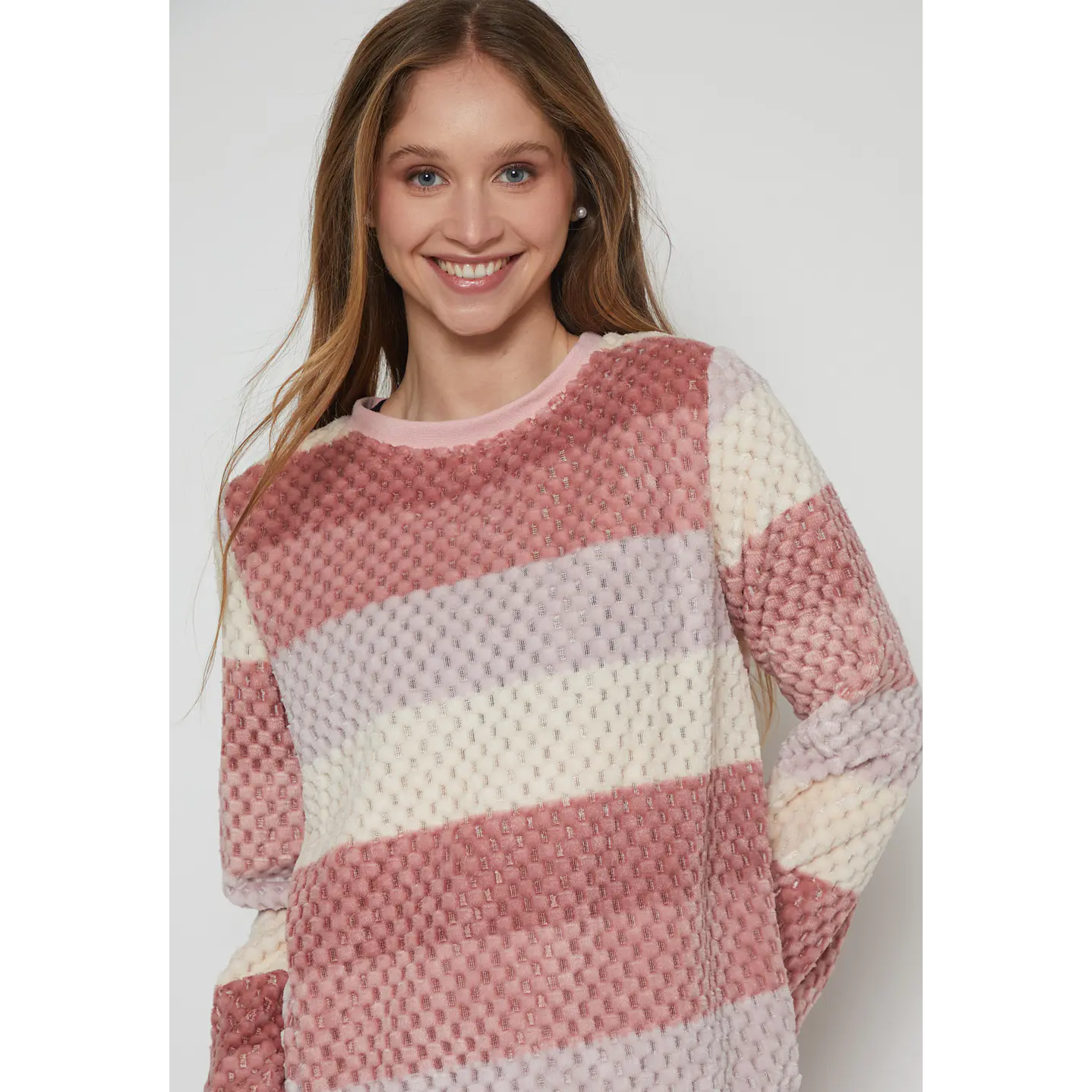 Pijama Waffle Mujer Rojo Familyshop 4
