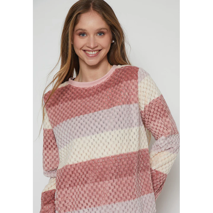 Pijama Waffle Mujer Rojo Familyshop 4