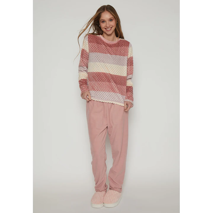 Pijama Waffle Mujer Rojo Familyshop 1