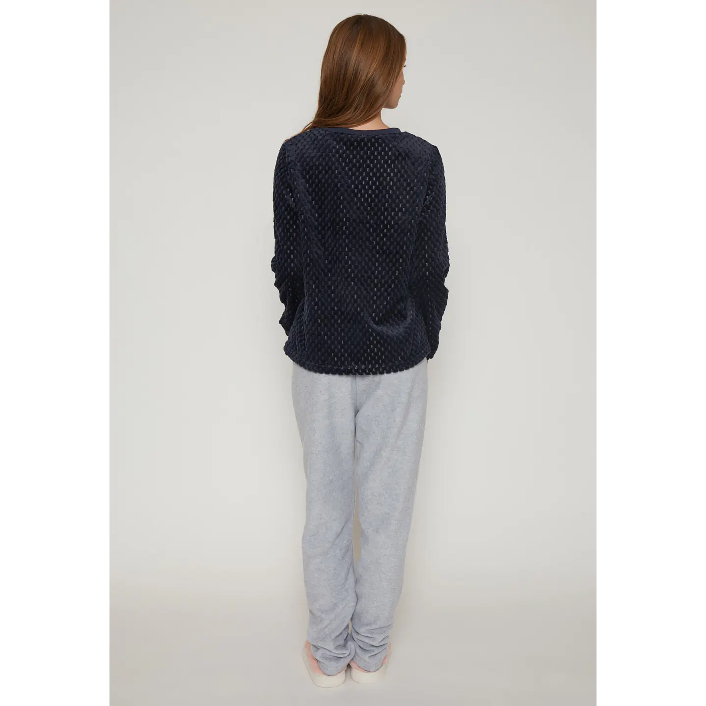 Pijama Waffle Mujer Azul Familyshop 2