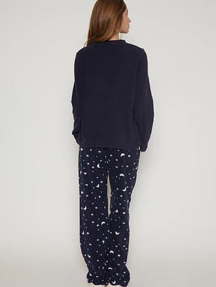 Pijama Polar Mujer Azul Familyshop