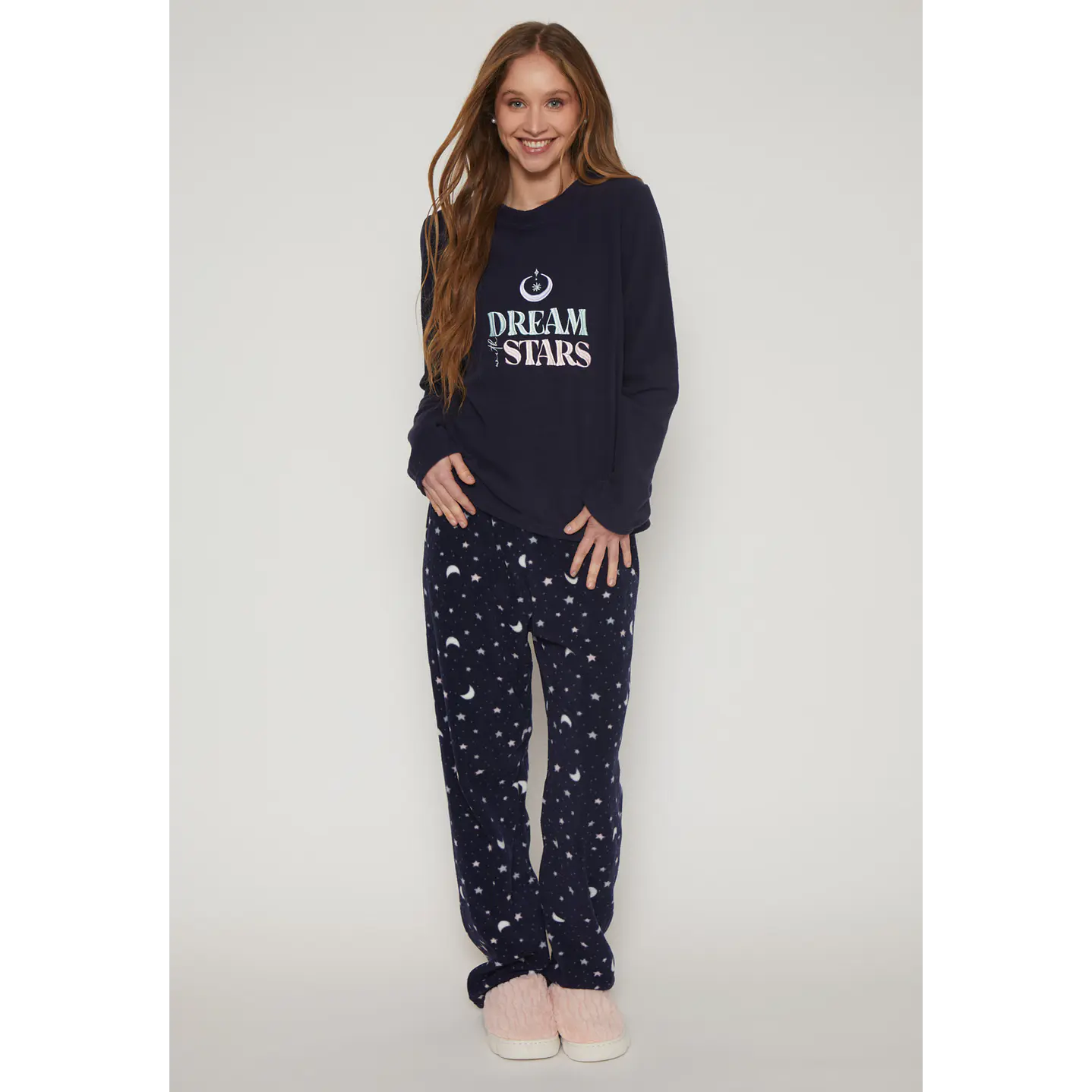 Pijama Polar Mujer Azul Familyshop 1