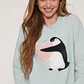 Pijama Polar Print Mujer Celeste Familyshop - Miniatura 3