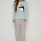 Pijama Polar Print Mujer Celeste Familyshop - Miniatura 1
