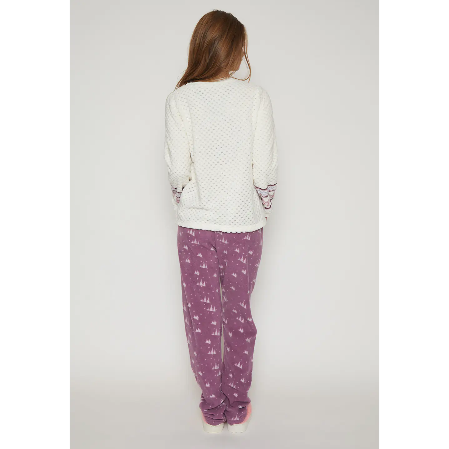 Pijama Waffle Mujer Morado Familyshop 2