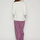 Pijama Waffle Mujer Morado Familyshop - Miniatura 2