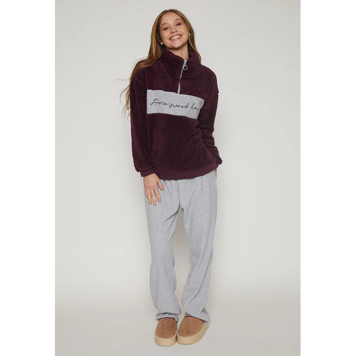 Pijama Peludo Mujer Morado Familyshop 1
