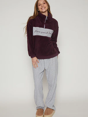 Pijama Peludo Mujer Morado Familyshop