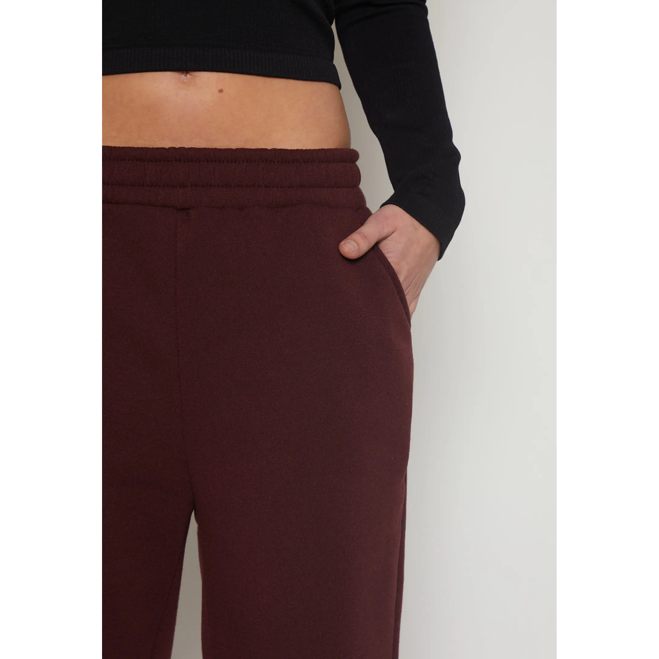 Pantalón Buzo Basic Mujer Burdeo Familyshop 3