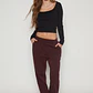 Pantalón Buzo Basic Mujer Burdeo Familyshop - Miniatura 4