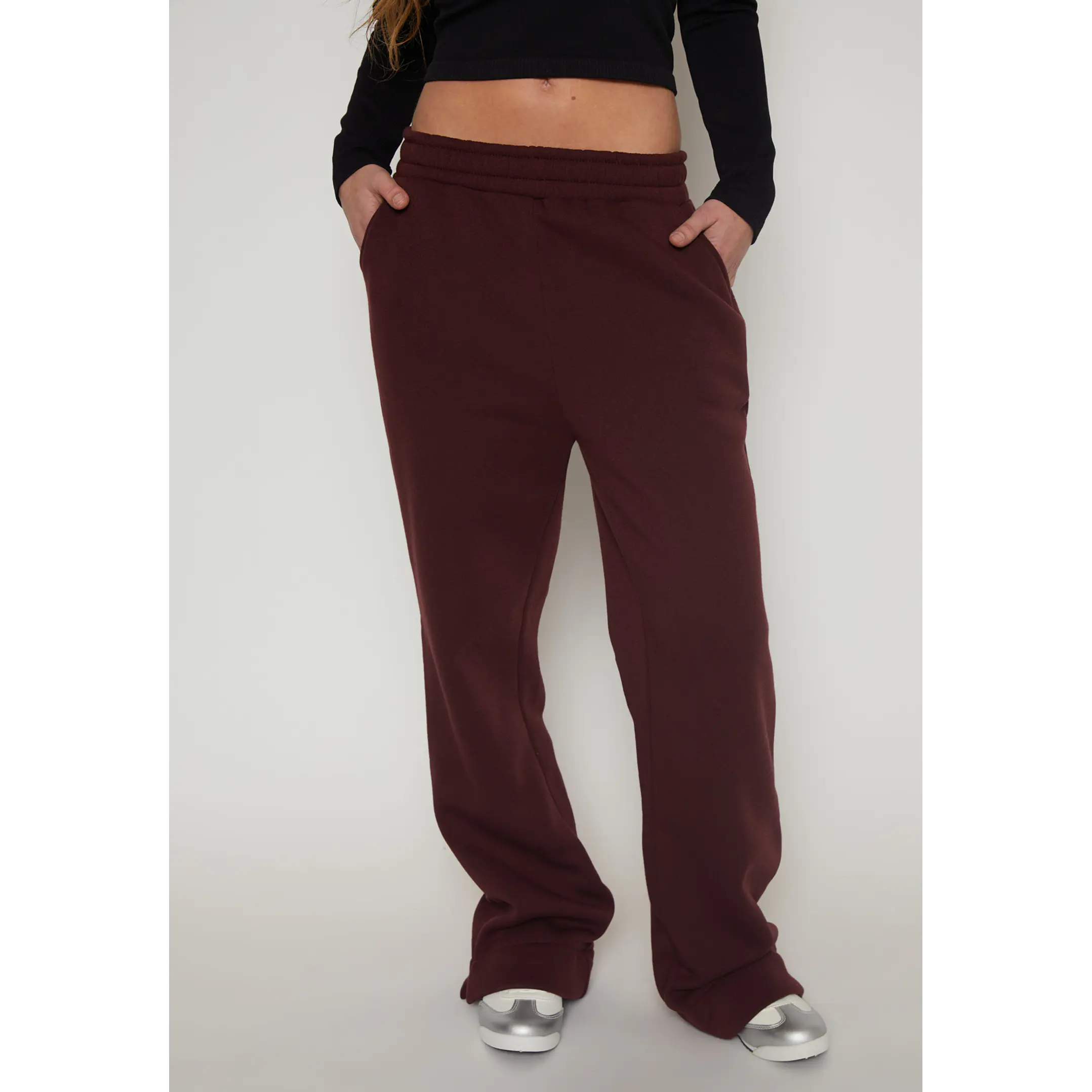 Pantalón Buzo Basic Mujer Burdeo Familyshop 1