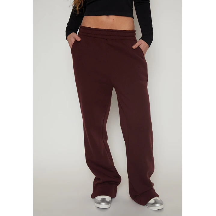 Pantalón Buzo Basic Mujer Burdeo Familyshop 1