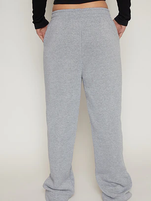 Pantalón Buzo Basic Mujer Gris Familyshop