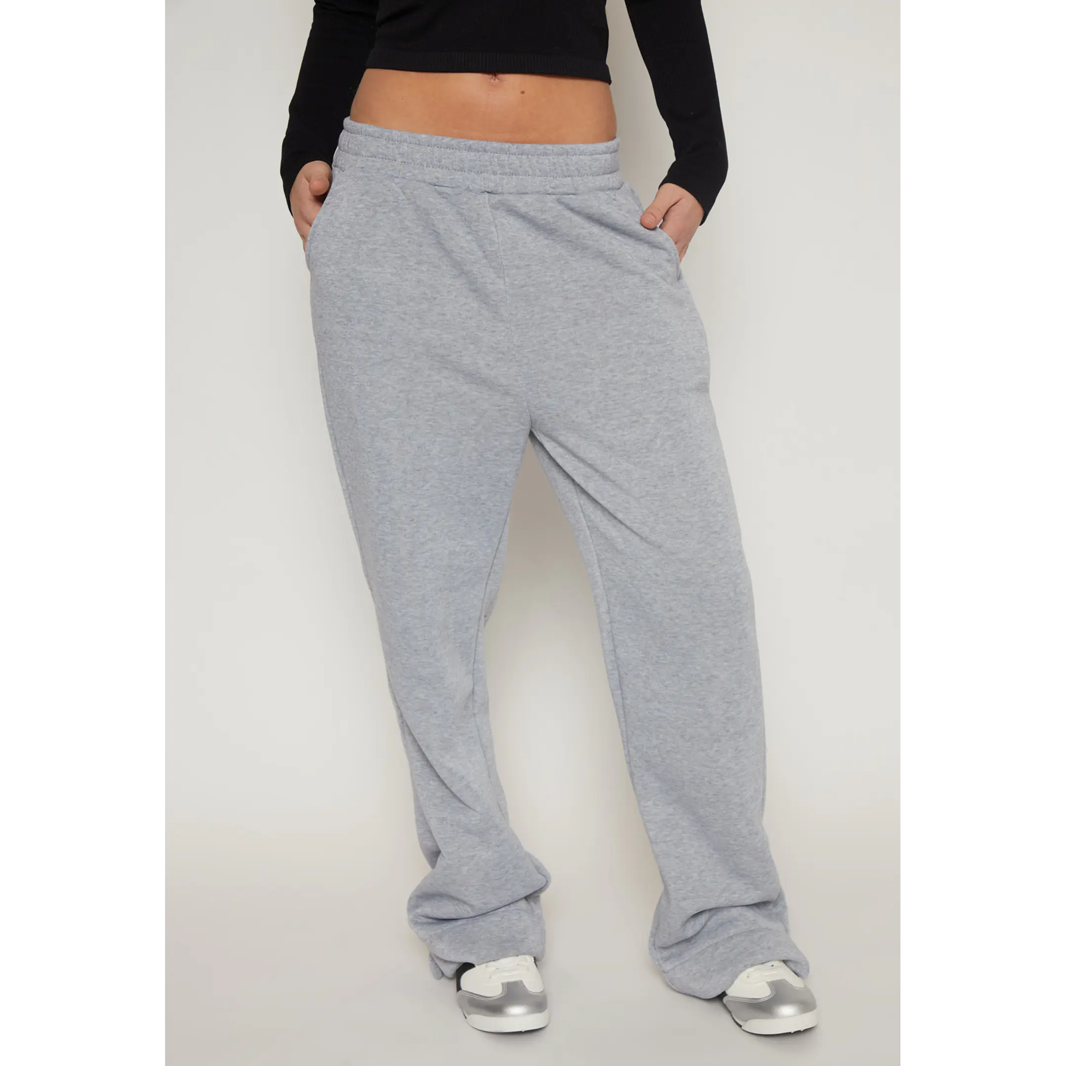 Pantalón Buzo Basic Mujer Gris Familyshop 1