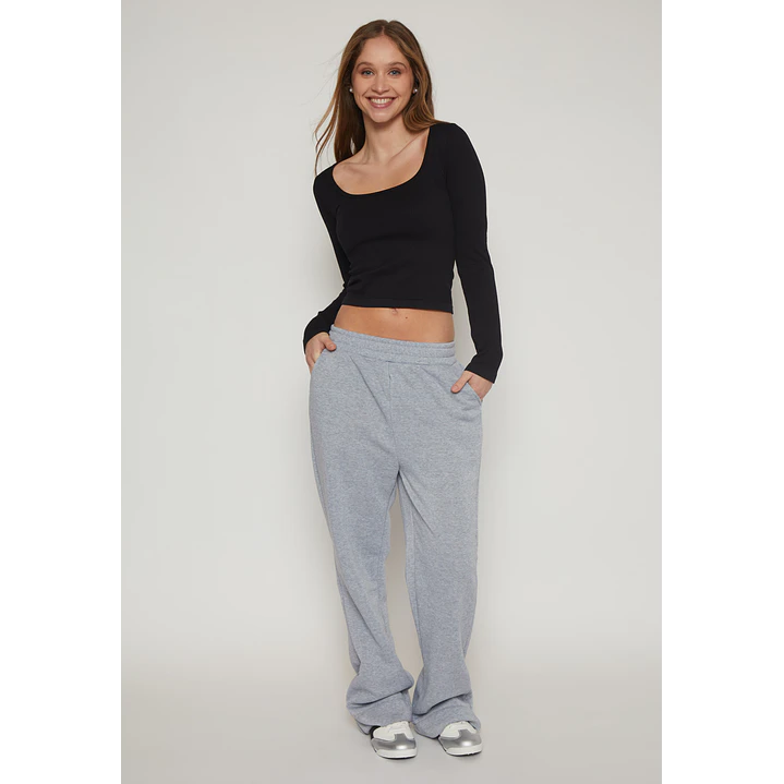 Pantalón Buzo Basic Mujer Gris Familyshop 4