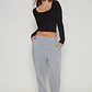 Pantalón Buzo Basic Mujer Gris Familyshop - Miniatura 4